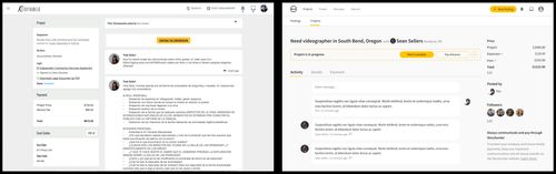 Project view before/after